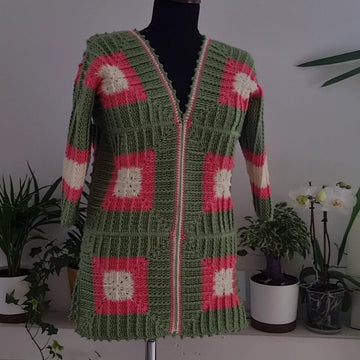Crochet elegant sweater for spring