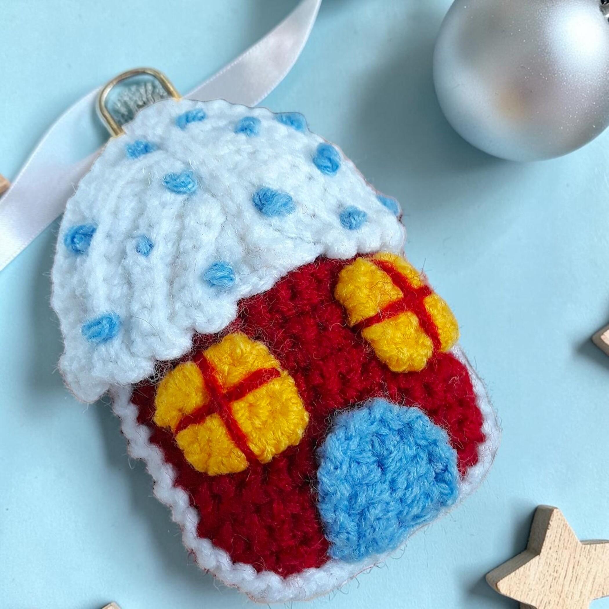 Christmas Gingerbread House Ornament Crochet Pattern, Yule Tree Decor, Holiday Ornament PDF