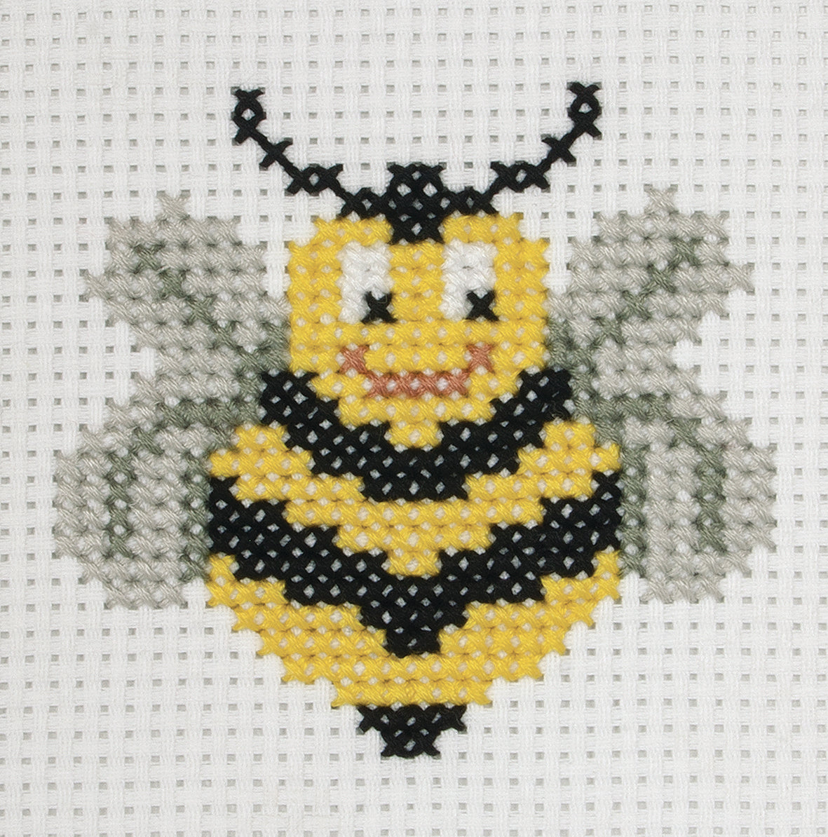 Anchor 1st Kit - Bee Cross Stitch Kit - 15cm x 15cm