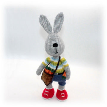 Bunny with Bag of Carrots Crochet Pattern