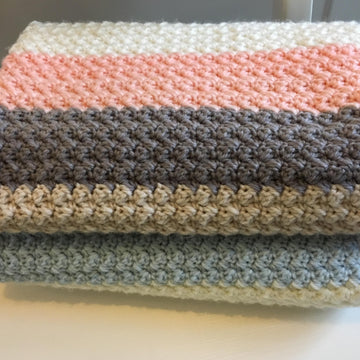 Textured Stripe Baby Blanket