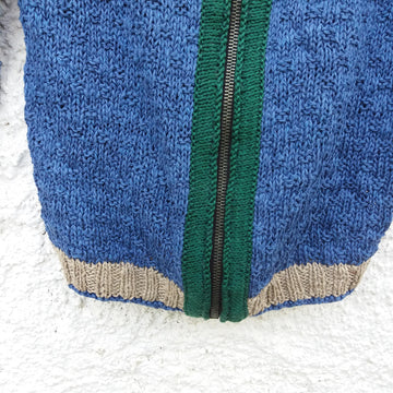 CARLA RUSTIC CARDIGAN, a zipped cardigan in linen/cotton