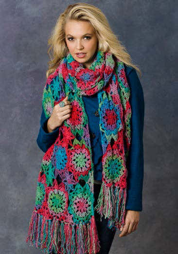 Crochet Lorelei Shawl in Red Heart Boutique\nUnforgettable - LW2871EN - Downloadable PDF