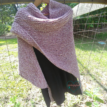 Easy Beginner Knit Shawl - Soft as Velvet