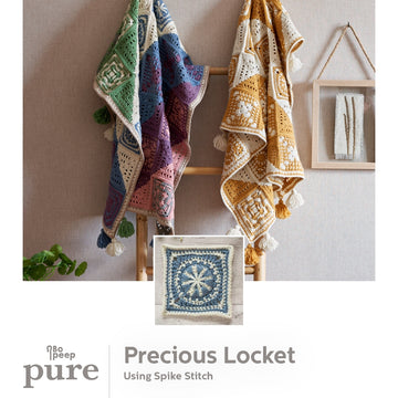 Square Three - Precious Locket Hidden Treasures Blanket Crochet Along in West Yorkshire Spinners - Downloadable PDF