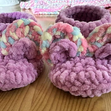 Chunky Chenille Teddy Bear Baby Set