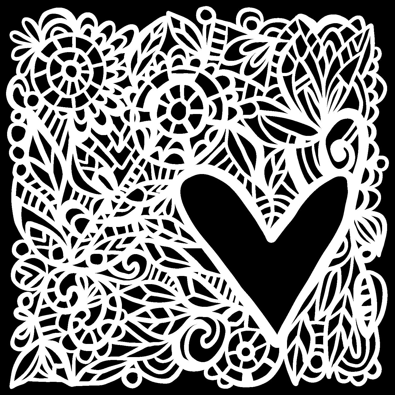 The Crafter's Workshop Crafter's Workshop Template 12"X12" - Love Frame