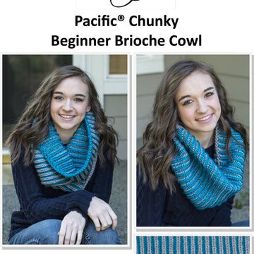 Beginner Brioche Cowl in Cascade Pacific Chunky - C293 - Downloadable PDF
