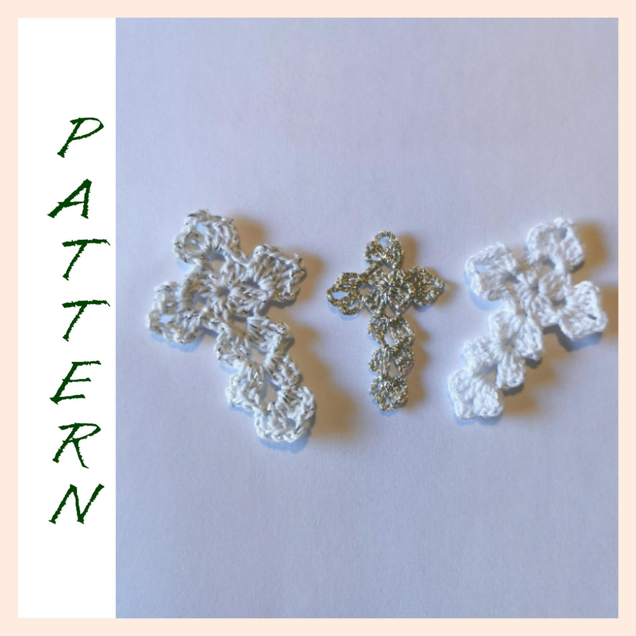 Crochet Cross favor pattern