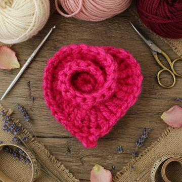Granny Heart Crochet Coaster Pattern