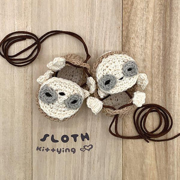 Sloth Preemie / Doll Shoes Tie Sandals by Kittying
