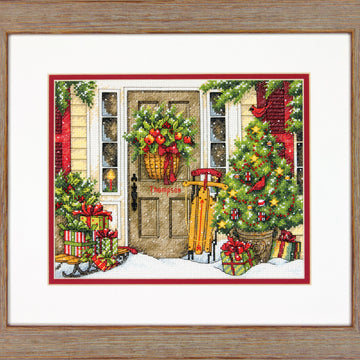 Dimensions Counted Cross Stitch Kit: Home for the Holidays - 10 x 8in (25 x 20cm)