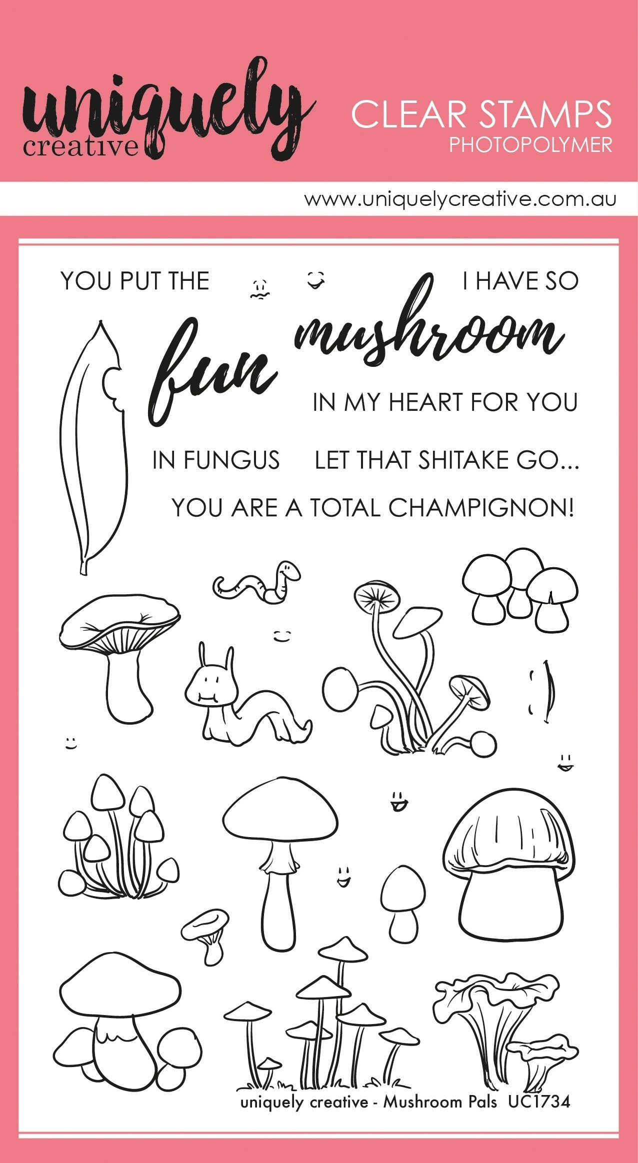 Uniquely Creative 4"X6" Clear Stamps - Mushroom Pals
