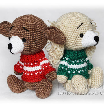 Christmas Puppies Dogs Crochet Pattern