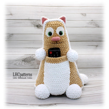 Cat Remote Control Holder / Door Stopper Crochet Pattern