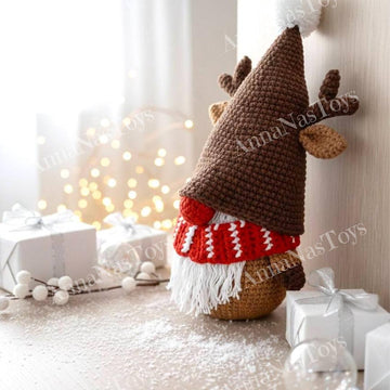 Gnome Christmas deer