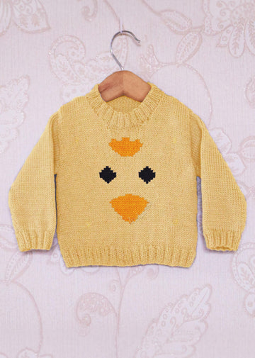 Intarsia - Chick Face Chart - Childrens Sweater