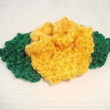 085, KNITTED ROSE APPLIQUE