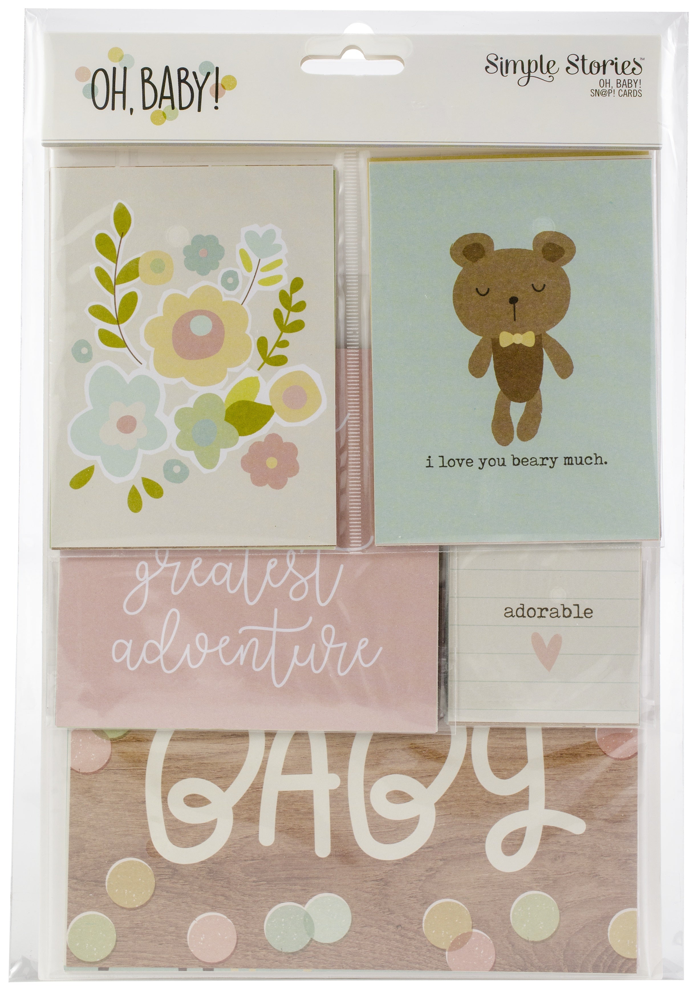 Simple Stories Sn@p! Card Pack 48/Pkg - Oh Baby!