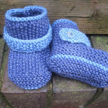 Denim Baby Booties