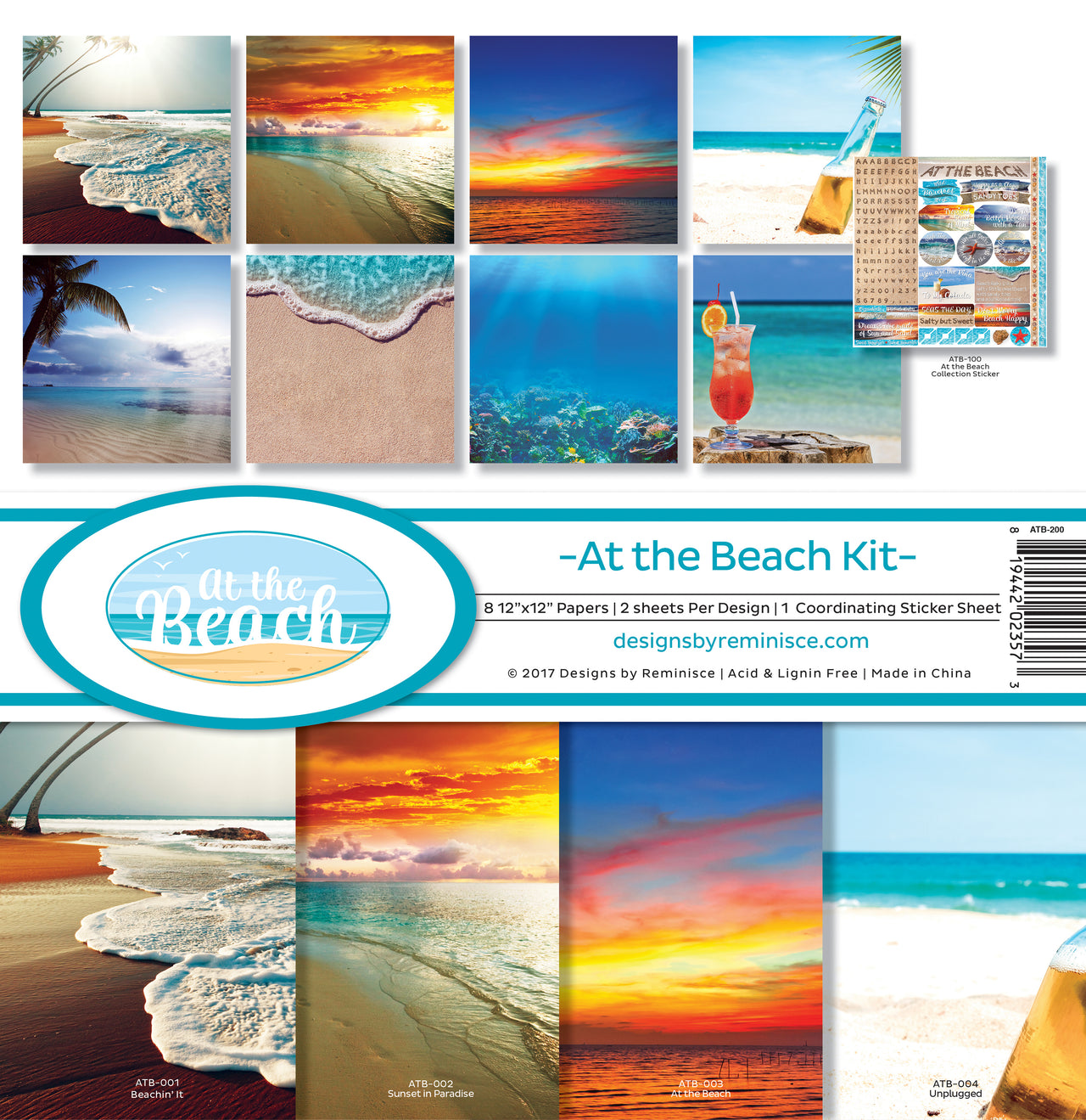 Reminisce Collection Kit 12"X12" - At The Beach