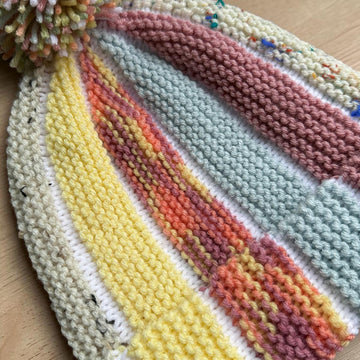 Scrap Yarn Beanie Hat