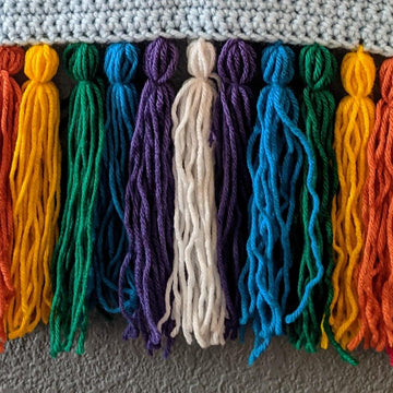 Rainbow Puff Wall Hanging