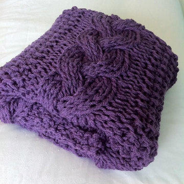 Braided Cable Chunky Blanket / Throw