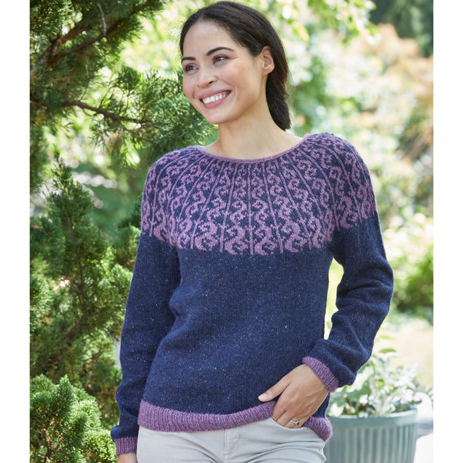 1023 Robineau - Jumper Knitting Pattern for Women in Valley Yarns Worthington
