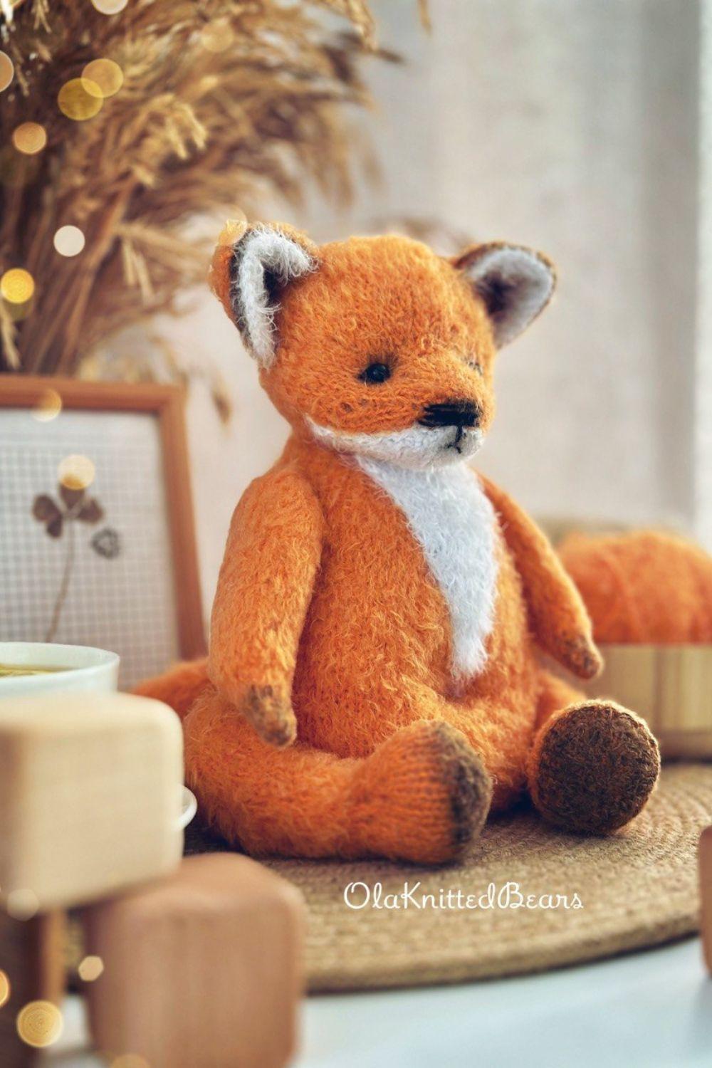 Fox Toy Knitting Pattern PDF