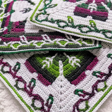 Celtic Clover Mosaic Square