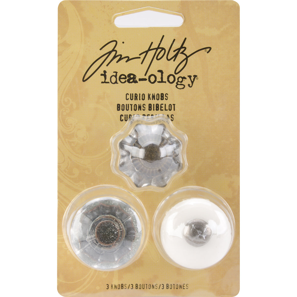 Advantus Idea-Ology Curio Knobs 1"X.875" 3/Pkg - 429748