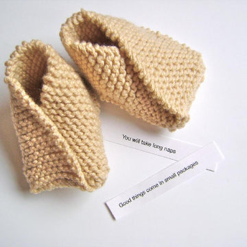 Fortune Cookie Baby Booties