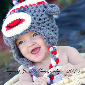 Baby Sock Monkey Hat & Sock Cocoon Pattern