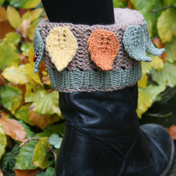 Leafy Boot Cuffs, Boot Toppers