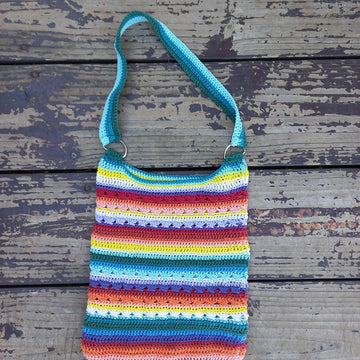 Textured and Striped Market Bag