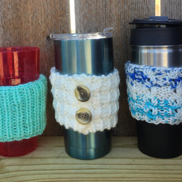 Easy Knit Coffee Cup Sleeves