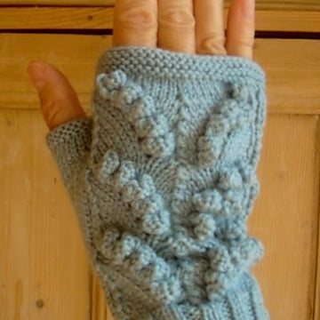 Lily-of-the-Valley fingerless mitts/gloves