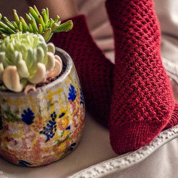 Red Moss Socks