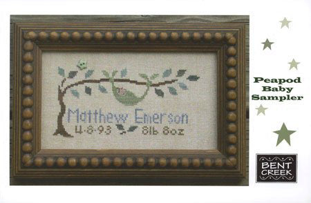Bent Creek Peapod Baby Sampler Chart - Leaflet