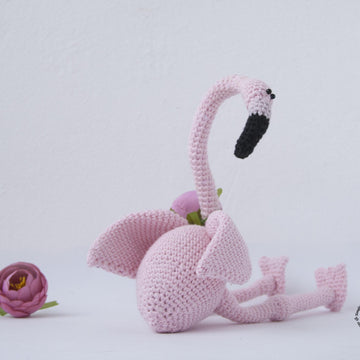 Small pink flamingo