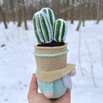 Gnome-cactus in a pot 3