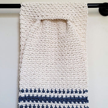 Farmhouse Striped Keyhole Hand Towel