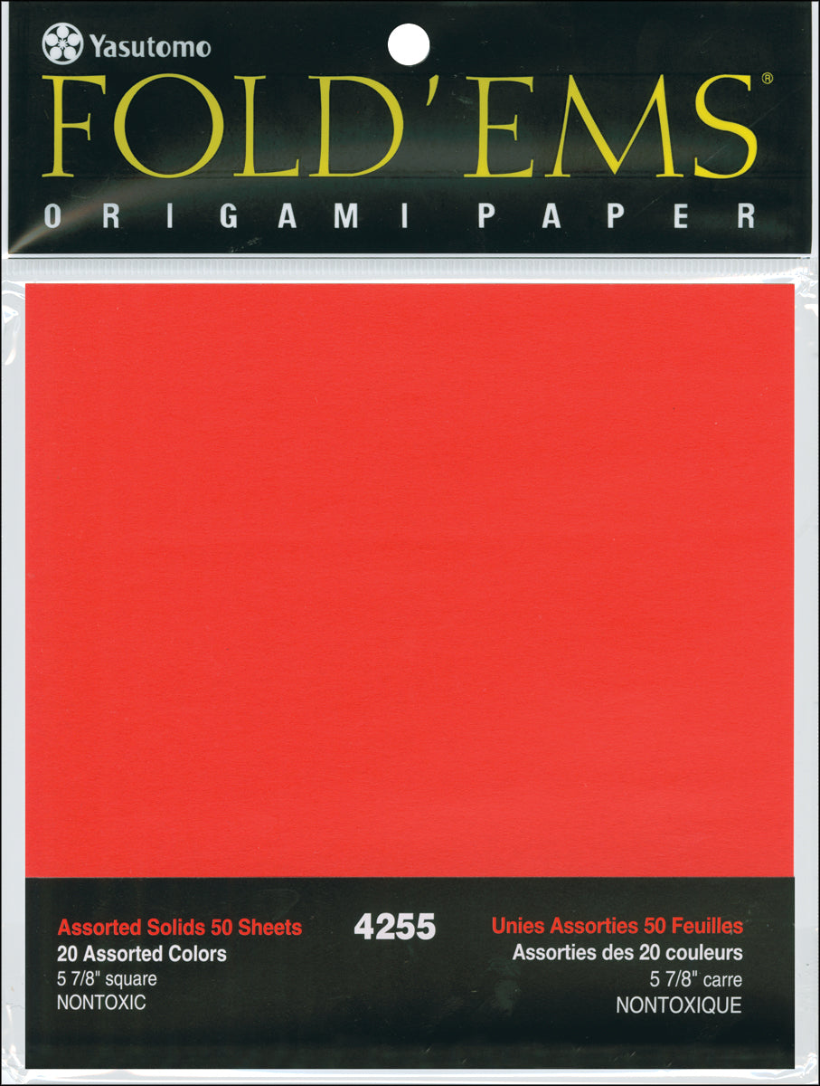 Yasutomo Fold 'Ems Solid Origami Paper 5.875" 50/Pkg - 20 Colors