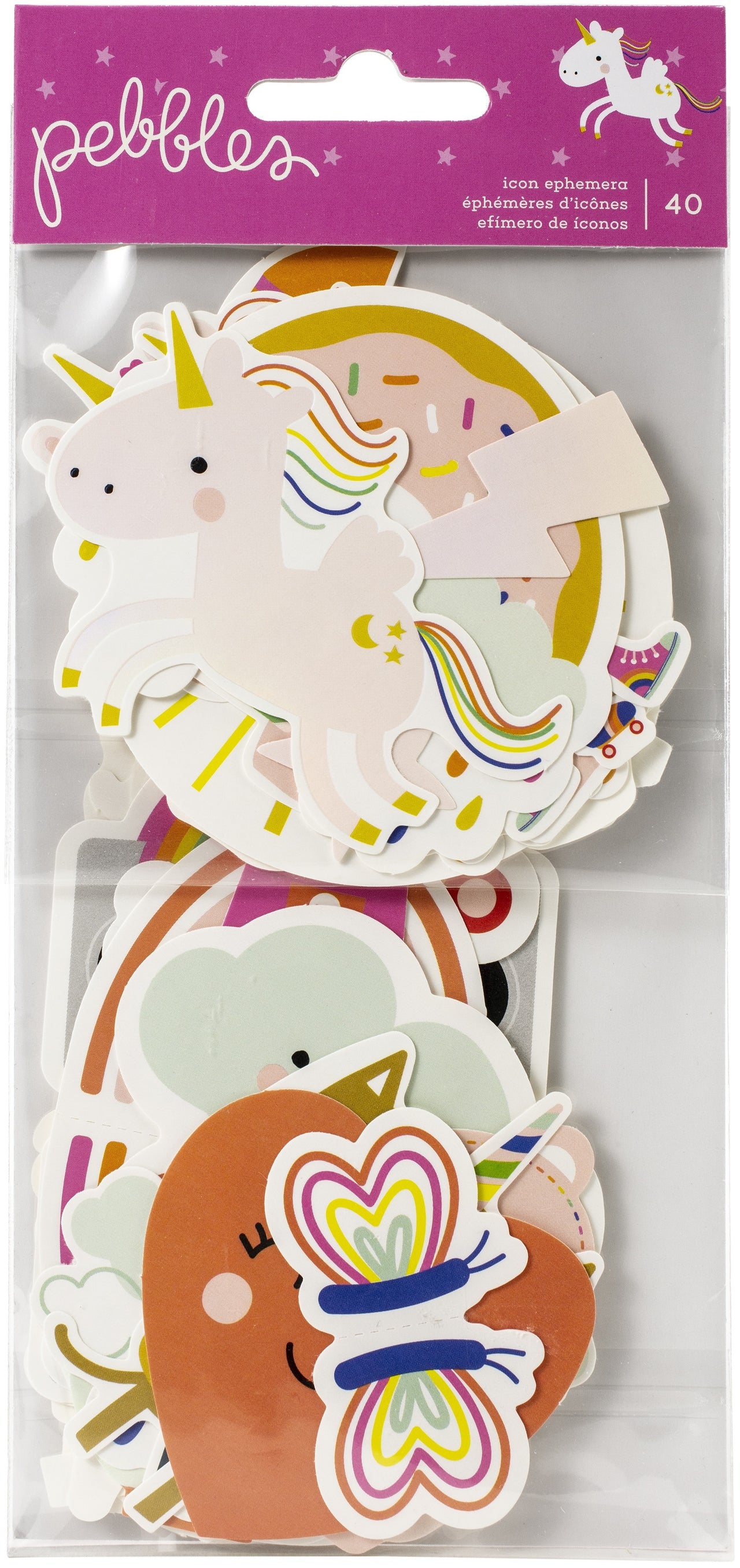 American Crafts Live Life Happy Ephemera Cardstock Die-Cuts 40/Pkg - Icons W/Foil Accents
