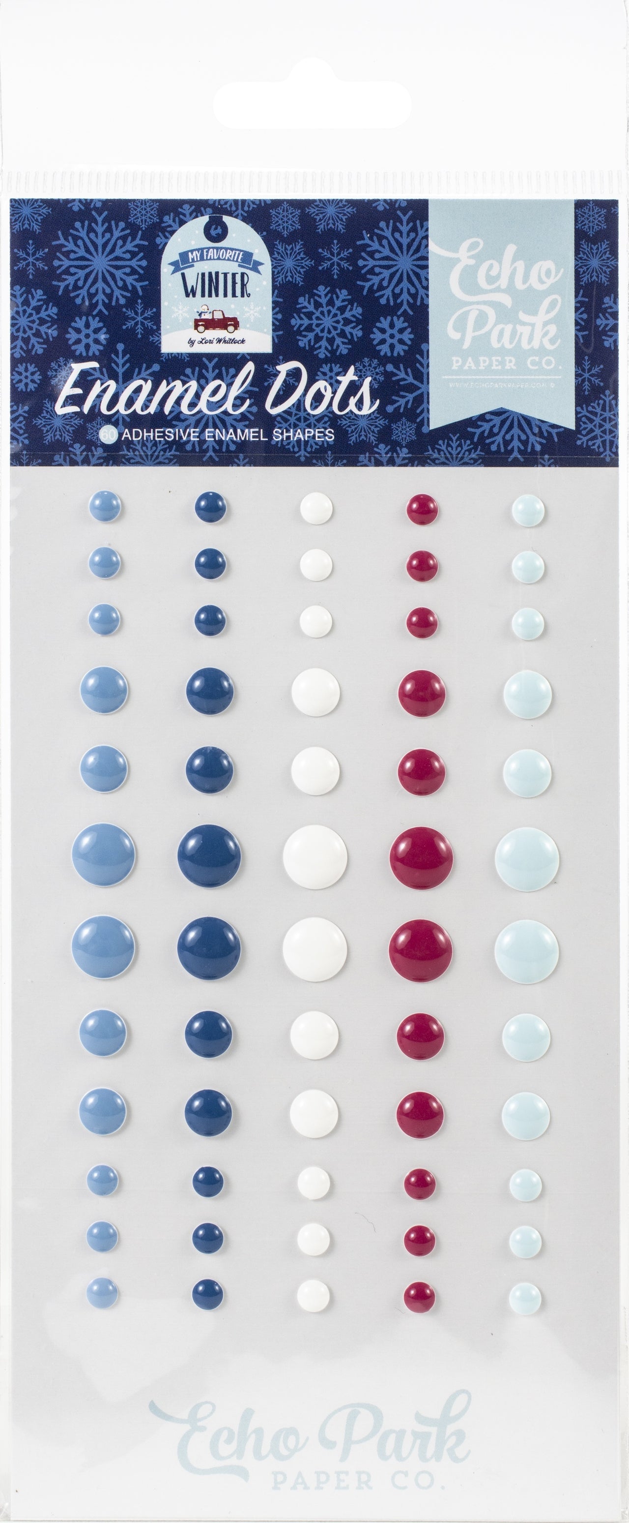 Echo Park Paper Echo Park Adhesive Enamel Dots 60/Pkg - My Favorite Winter