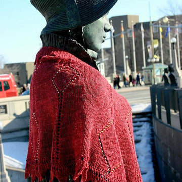 Diamond sunburst shawl