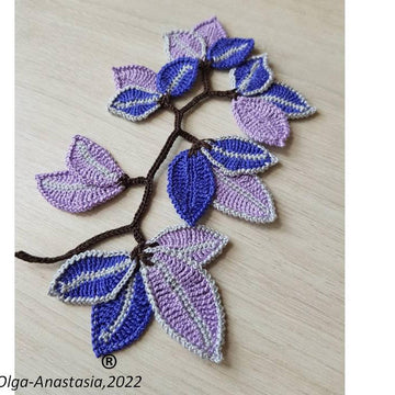 Branch with blue leaves
