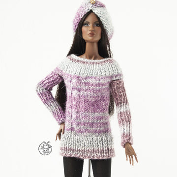 Sweater and turban for doll