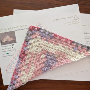 Crochet Bandana/Shawl Pattern/Chart #63